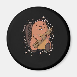 Biber mit poliHolz Magnet