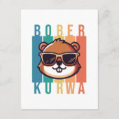 Biber mit Sonnenbrille Begleitkarte (Rückseite)