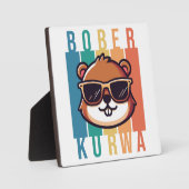 Biber mit Sonnenbrille Fotoplatte (Vorderseite)