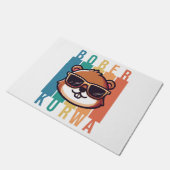 Biber mit Sonnenbrille Fußmatte (Schrägansicht)
