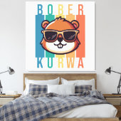 Biber mit Sonnenbrille Leinwanddruck (Insitu (Schlafzimmer))