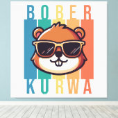 Biber mit Sonnenbrille Leinwanddruck (Insitu (Holzboden))