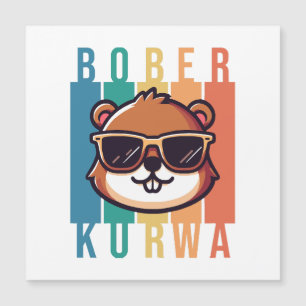 Biber mit Sonnenbrille Magnetkarte