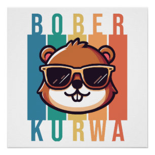 Biber mit Sonnenbrille Poster