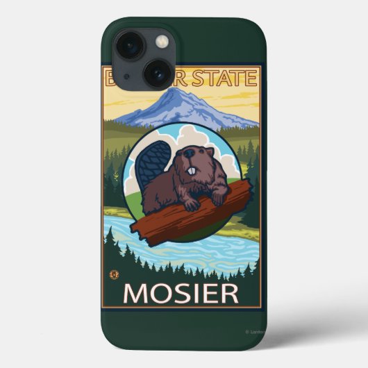 Biber & Mt. Hood - Mosier, Oregon Case-Mate iPhone Hülle (Rückseite)