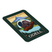 Biber & Mt. Hood - Odell, Oregon Magnet (Rechte Seite)