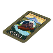 Biber & Mt. Hood - Odell, Oregon Magnet (Linke Seite)