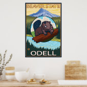 Biber & Mt. Hood - Odell, Oregon Poster (Küche)