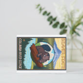 Biber & Mt. Hood - Schlucht des Columbia River, OR Postkarte (Stehend Vorderseite)