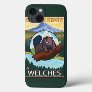 Biber & Mt. Hood - Welches, Oregon Case-Mate iPhone Hülle