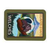 Biber & Mt. Hood - Welches, Oregon Magnet (Horizontal)