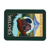 Biber & Mt. Hood - Welches, Oregon Magnet (Horizontal)