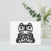 Biber Native American Design Postkarte (Stehend Vorderseite)
