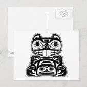 Biber Native American Design Postkarte (Vorne/Hinten)