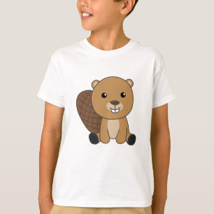 Biber Niedliche Nagetiere für Kinder Funny Beaaver T-Shirt