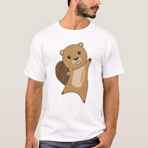Biber Niedliche Nagetiere für Kinder Funny Beaaver T-Shirt
