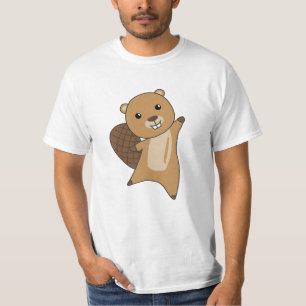 Biber Niedliche Nagetiere für Kinder Funny Beaaver T-Shirt
