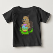 Biber Osterei Baby T-shirt (Vorderseite)