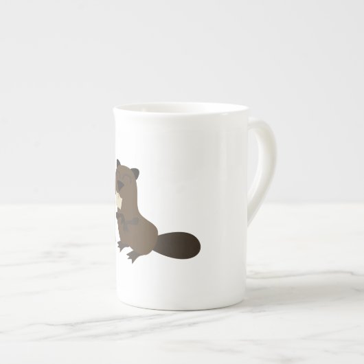 Biber Porzellantasse (Vorderseite Rechts)