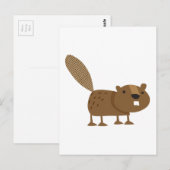 Biber Postkarte (Vorne/Hinten)