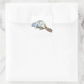 Biber Quadratischer Aufkleber (Tasche)