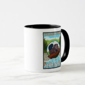 Biber & River - Columbia Gorge, Oregon Tasse (VorderseiteRechts)