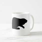 Biber-Silhouette Kaffeetasse (VorderseiteRechts)