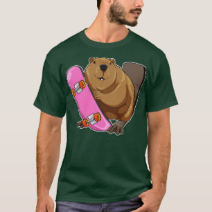 Biber-Skater-Skateboard T-Shirt