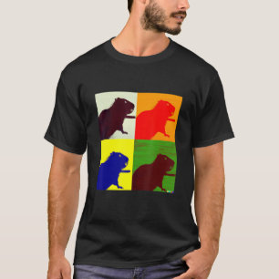 Biber Spaß Niedlicher Wilder Pop Retro Vintag Styl T-Shirt