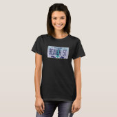 Biber-Staat Oregon ODER Nachbarschaftslizenz-Plate T-Shirt (Vorne ganz)