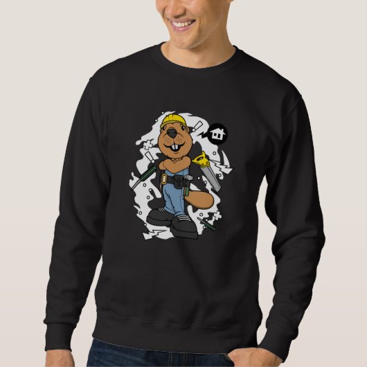 Biber the Builder Sweatshirt (Vorderseite)