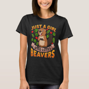 Biber Tier nur ein Mädchen, das Biber Liebe T-Shirt