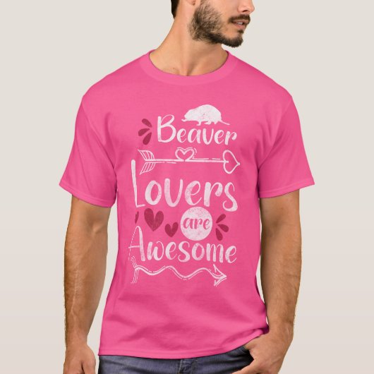Biber Tier Wasser vintage T-Shirt (Vorderseite)