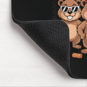 Biber-Trupp-Sonnenbrille-Holzfäller-Wald-Gruppe Mousepad (Ecke)