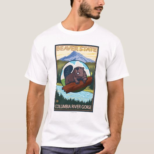 Biber u. Mt.-Haube - Columbia River Schlucht ODER T-Shirt (Vorderseite)