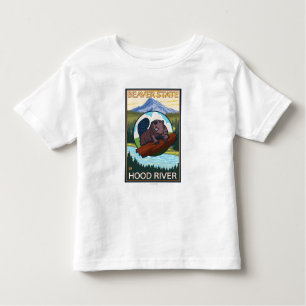 Biber u. Mt.-Haube - Hood River, Oregon Kleinkind T-shirt