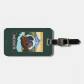 Biber u. Mt.-Haube - Mosier, Oregon Gepäckanhänger (Vorderseite horizontal)