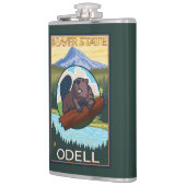 Biber u. Mt.-Haube - Odell, Oregon Flachmann (Links)