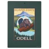 Biber u. Mt.-Haube - Odell, Oregon Klemmbrett (Rückseite)