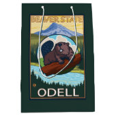 Biber u. Mt.-Haube - Odell, Oregon Mittlere Geschenktüte (Vorderseite)