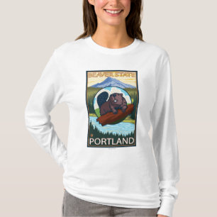 Biber u. Mt.-Haube - Portland, Oregon T-Shirt