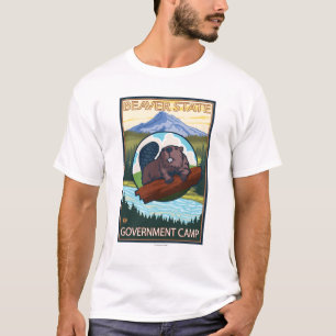 Biber u. Mt.-Haube - Regierungs-Lager, Oregon T-Shirt