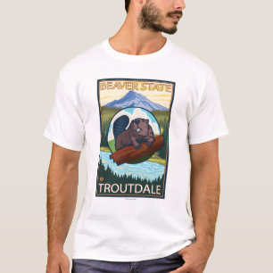 Biber u. Mt.-Haube - Troutdale, Oregon T-Shirt