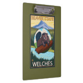 Biber u. Mt.-Haube - Welches, Oregon Klemmbrett (Rechts)