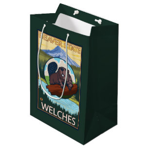 Biber u. Mt.-Haube - Welches, Oregon Mittlere Geschenktüte