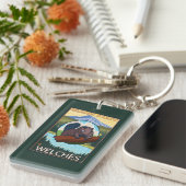 Biber u. Mt.-Haube - Welches, Oregon Schlüsselanhänger (Vorderseite rechts)