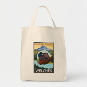 Biber u. Mt.-Haube - Welches, Oregon Tragetasche
