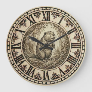 Biber-Wanduhr Große Wanduhr