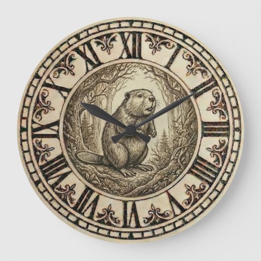 Biber-Wanduhr Große Wanduhr (Vorderseite)