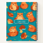 Biber Wasserfarbe Personalisiertes Muster Notizblock (Rückseite)